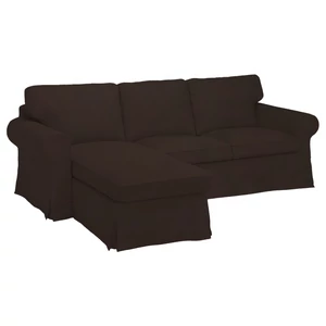 3 személyes Ektorp kanapéhuzat bal oldali fekvőfotellal - Hanna sötétbarna