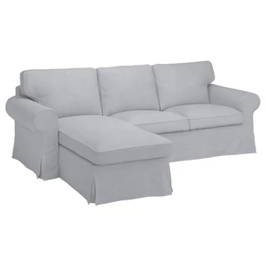 3 személyes Ektorp kanapéhuzat bal oldali fekvőfotellal - Hanna világosszürke