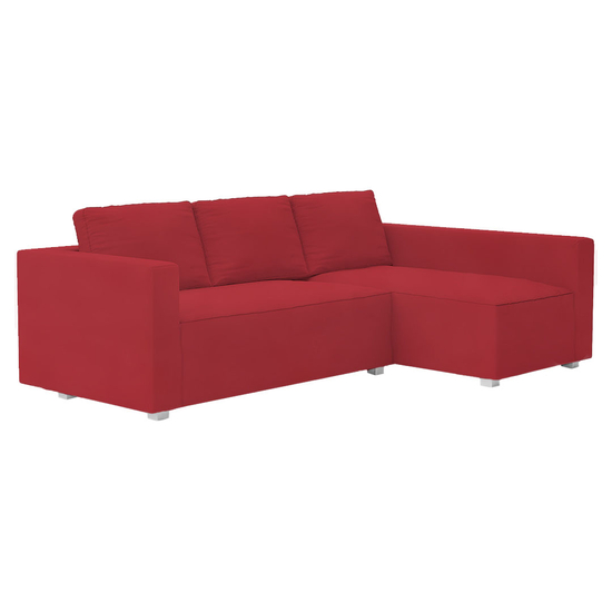 Manstad kanapé huzat jobb oldali ágyneműtartóval - Hanna piros