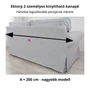 Kép 3/3 - Ektorp kanapéhuzat 2 személyes kinyitható (nagyobb modell) - Hanna piros