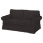 Kép 1/3 - Ektorp kanapéhuzat 2 személyes kinyitható (nagyobb modell) - Hanna sötétszürke